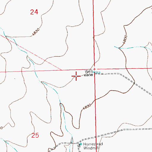 Topographic Map of 01333 Water Well, NM