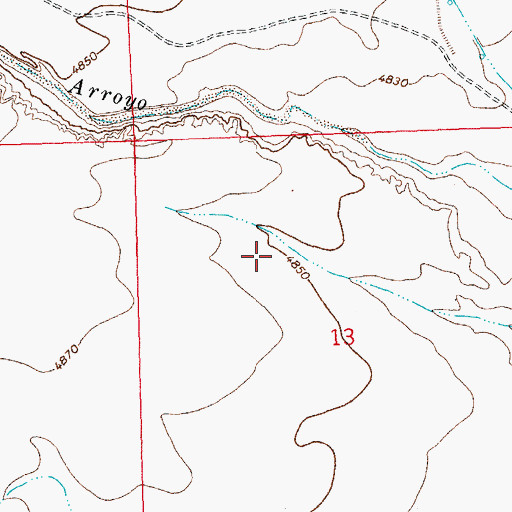 Topographic Map of 01328 Water Well, NM