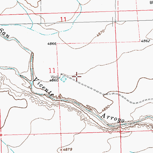 Topographic Map of 01323 Water Well, NM