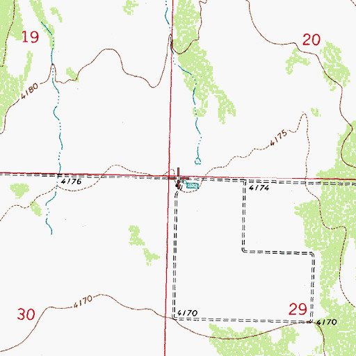 Topographic Map of 10353 Water Well, NM