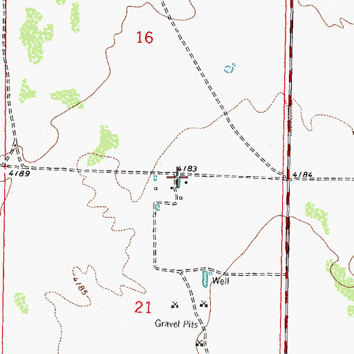 Topographic Map of 00835 Water Well, NM