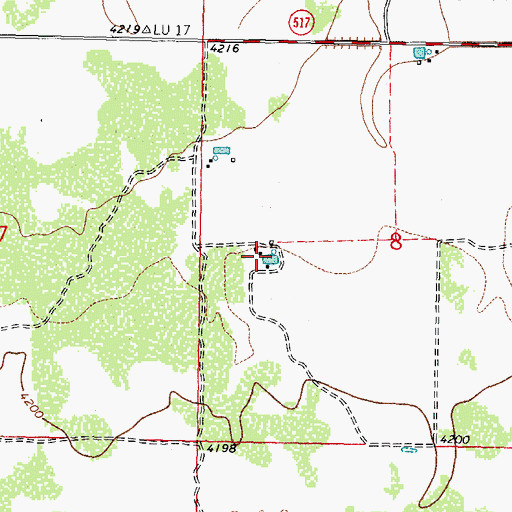 Topographic Map of 00825 Water Well, NM