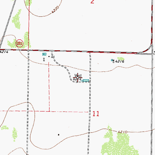 Topographic Map of 00852 Water Well, NM