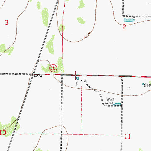 Topographic Map of 00850 Water Well, NM