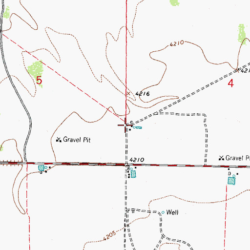 Topographic Map of 10351 Water Well, NM