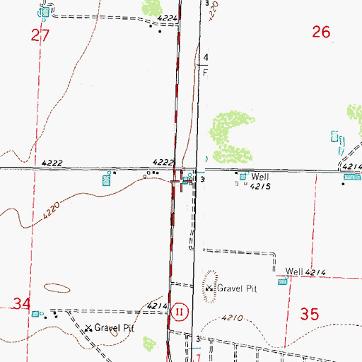 Topographic Map of 00753 Water Well, NM