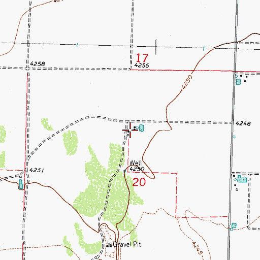 Topographic Map of 00709 Water Well, NM