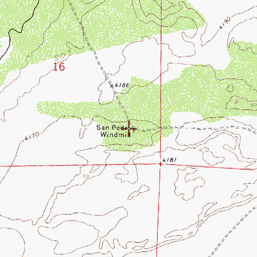 Topographic Map of 01627 Water Well, NM