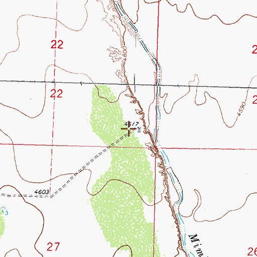 Topographic Map of 01252 Water Well, NM