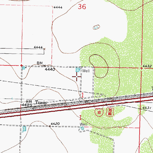 Topographic Map of 1382 Water Well, NM