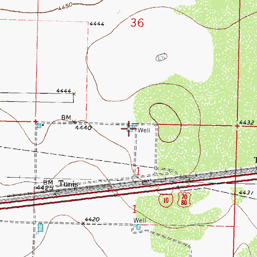 Topographic Map of 00576 Water Well, NM