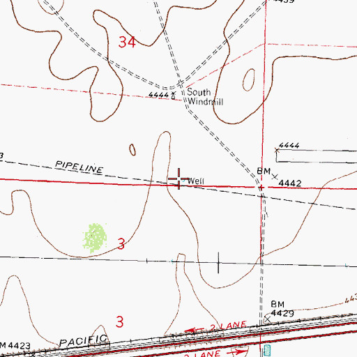 Topographic Map of 01363 Water Well, NM