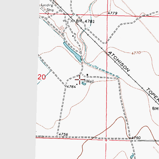 Topographic Map of 10028 Water Well, NM