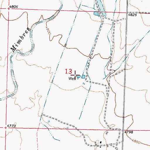 Topographic Map of 10027 Water Well, NM