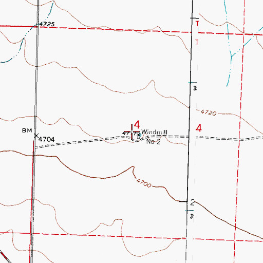 Topographic Map of 01245 Water Well, NM