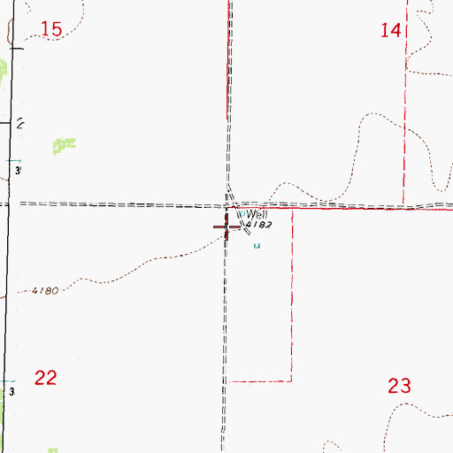 Topographic Map of 00837 Water Well, NM