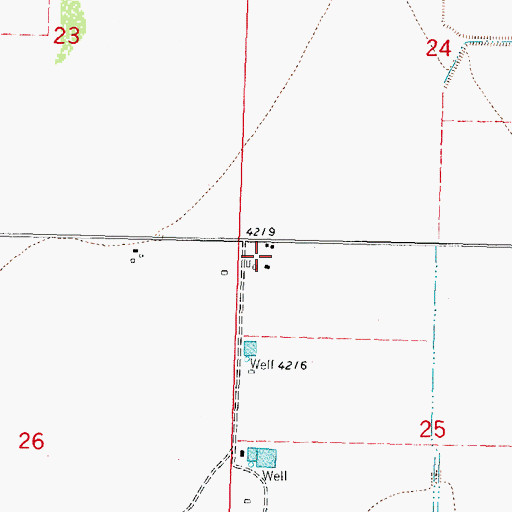 Topographic Map of 10329 Water Well, NM