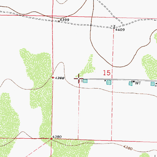 Topographic Map of 10243 Water Well, NM