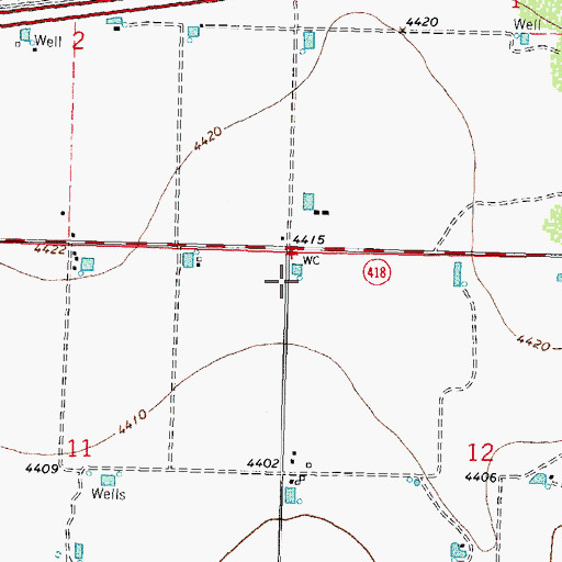 Topographic Map of 00595 Water Well, NM