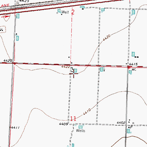 Topographic Map of 10230 Water Well, NM