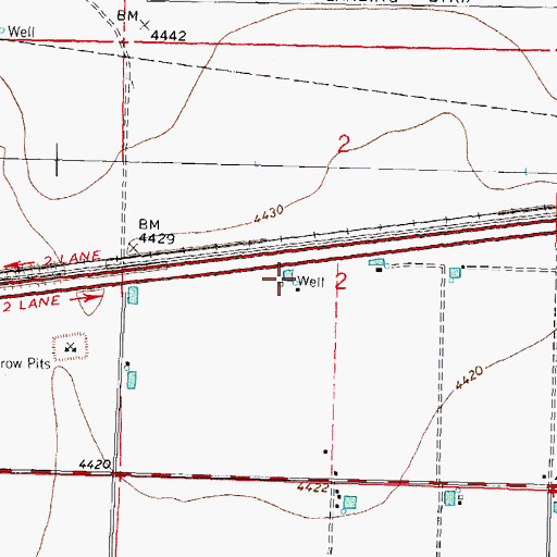 Topographic Map of 10227 Water Well, NM