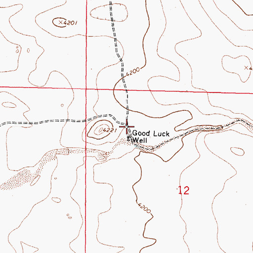 Topographic Map of 01020 Water Well, NM