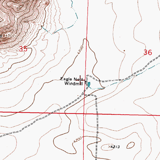 Topographic Map of 00873 Water Well, NM