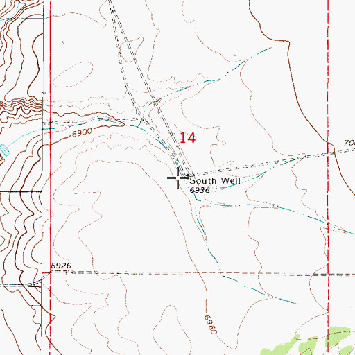 Topographic Map of 10067 Water Well, NM