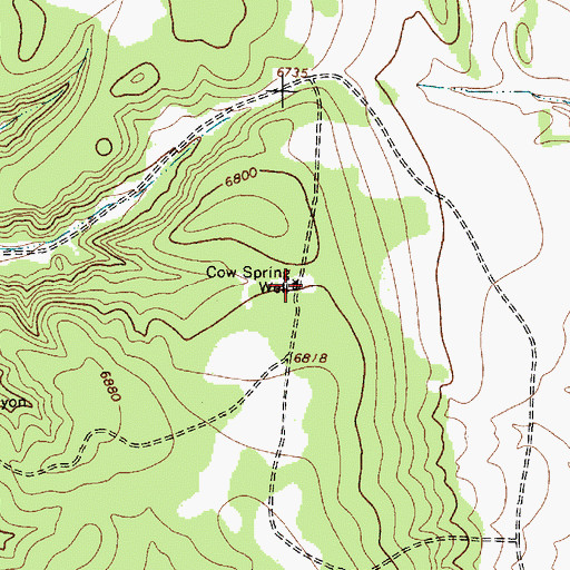 Topographic Map of Cow Spring Water Well, NM