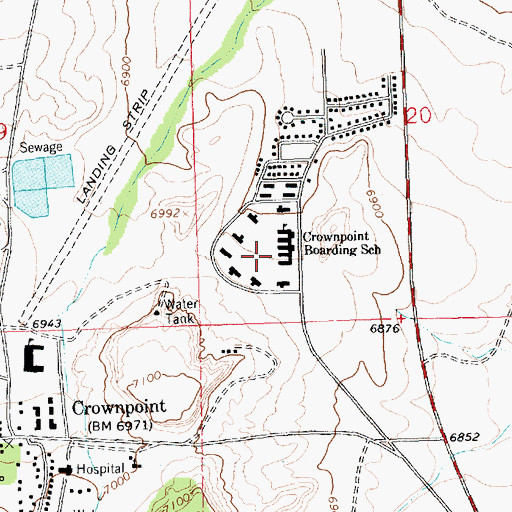 Topographic Map of Crownpoint SC Water Well, NM