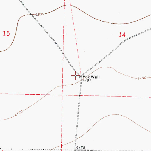 Topographic Map of 01596 Water Well, NM