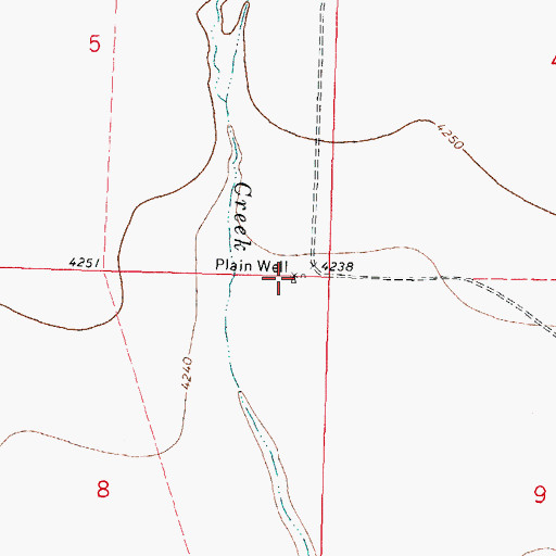 Topographic Map of 01594 Water Well, NM