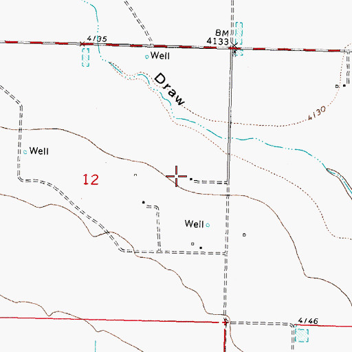 Topographic Map of 00947 Water Well, NM