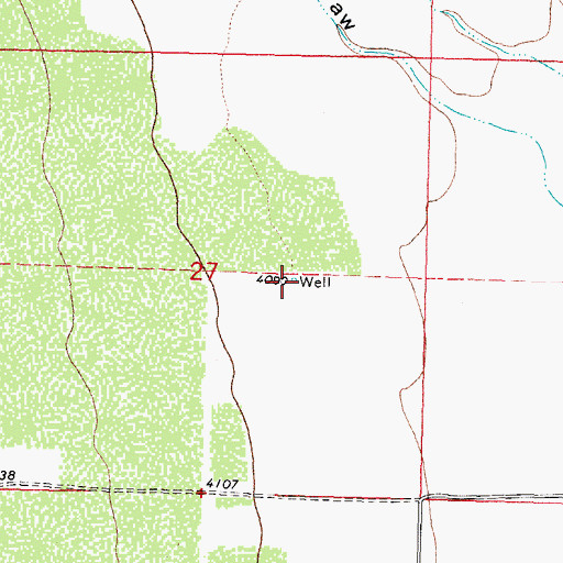 Topographic Map of 10377 Water Well, NM