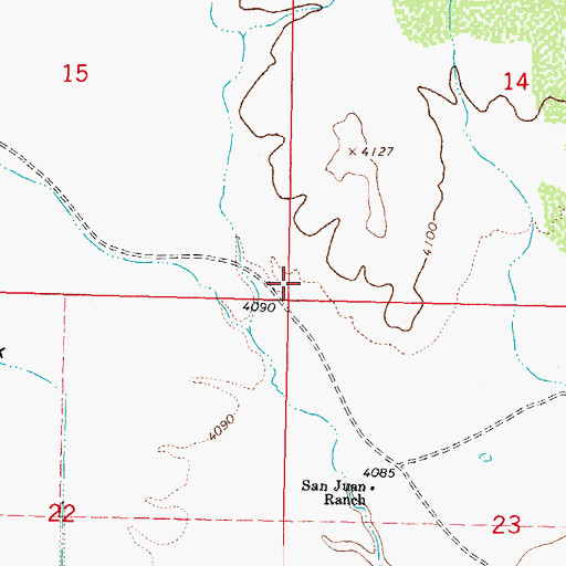 Topographic Map of 00906 Water Well, NM