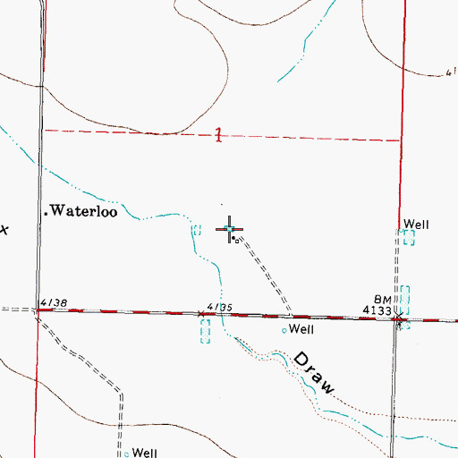 Topographic Map of 10381 Water Well, NM