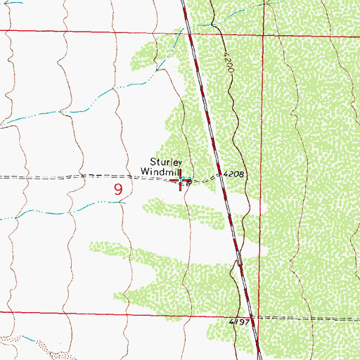Topographic Map of 01052 Water Well, NM