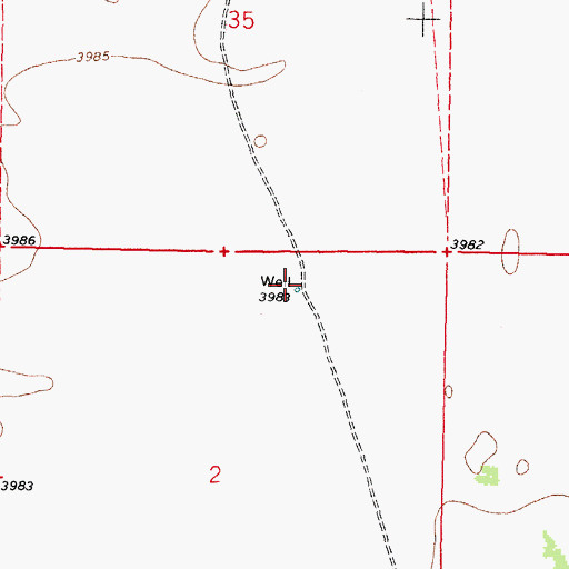 Topographic Map of 01024 Water Well, NM