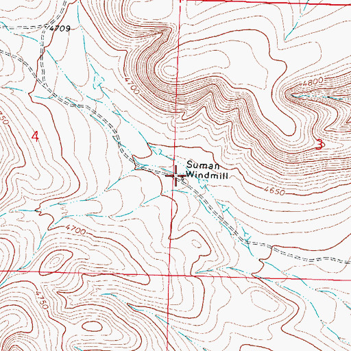 Topographic Map of 01584 Water Well, NM