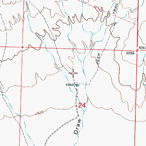 Topographic Map of 01282 Water Well, NM