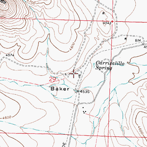Topographic Map of 01654 Water Well, NM