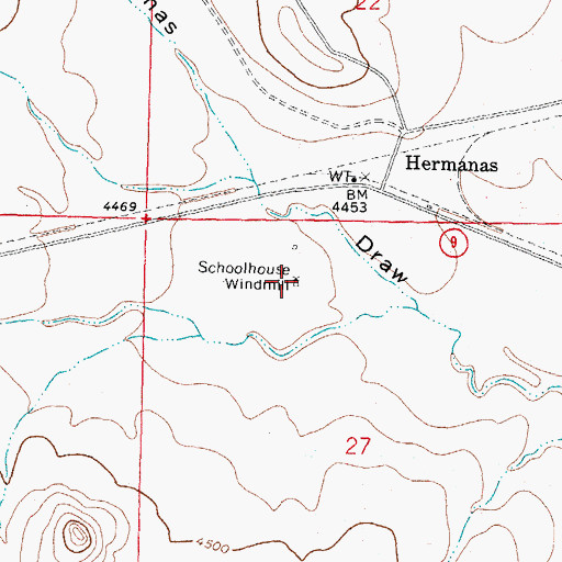 Topographic Map of 01651 Water Well, NM