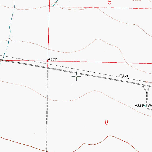 Topographic Map of 10430 Water Well, NM