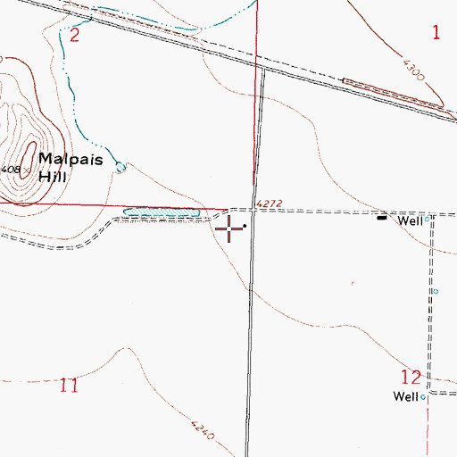 Topographic Map of 10439 Water Well, NM