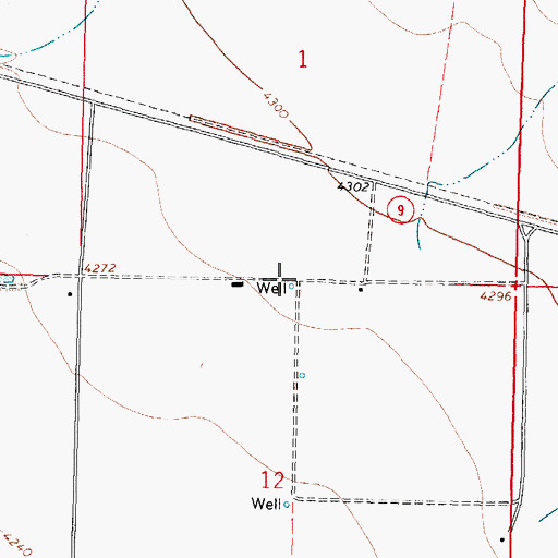 Topographic Map of 01155 Water Well, NM