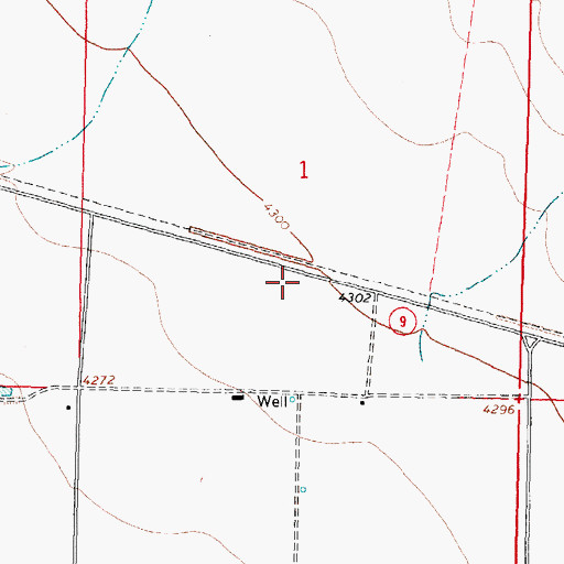 Topographic Map of 01657 Water Well, NM