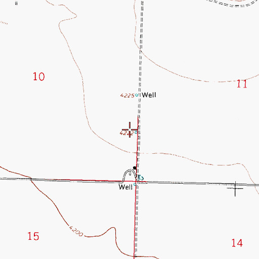 Topographic Map of 01151 Water Well, NM