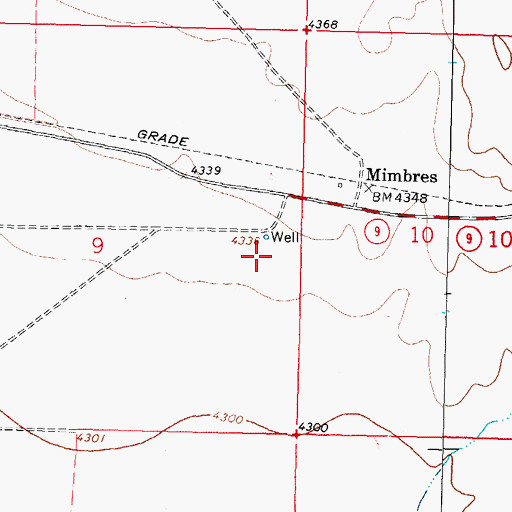 Topographic Map of 10431 Water Well, NM