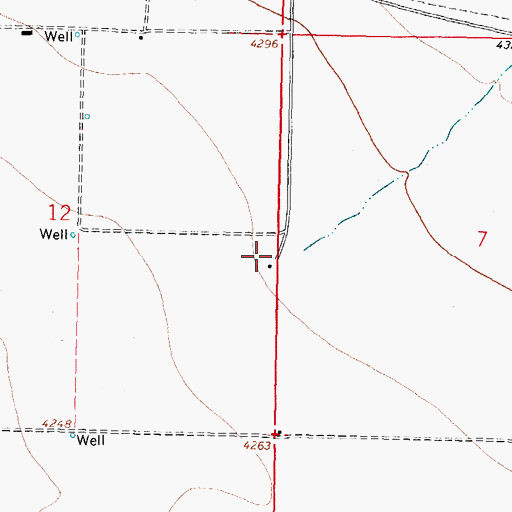 Topographic Map of 01159 Water Well, NM