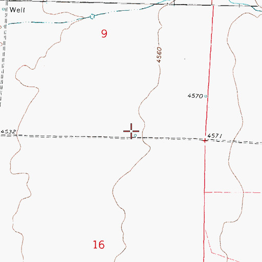 Topographic Map of 10462 Water Well, NM